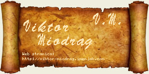 Viktor Miodrag vizit kartica